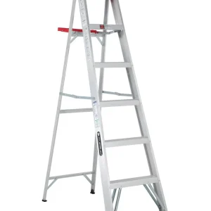 Escalera de tijera de aluminio 5 peldaños Cuprum