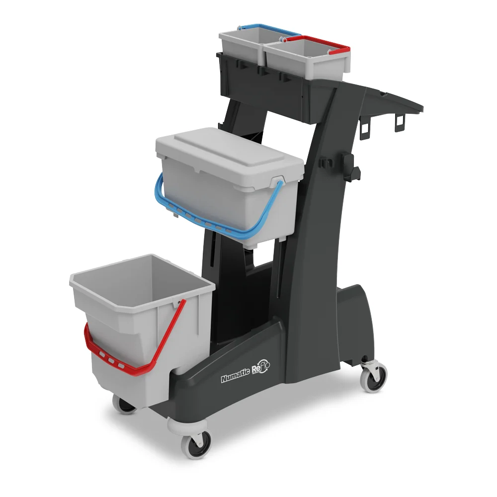 NUMATIC MULTI-Matic MM7 – Carro de Limpeza Compacto com Sistema de Esfregona Plana Dosada e Armazenamento Excepcional