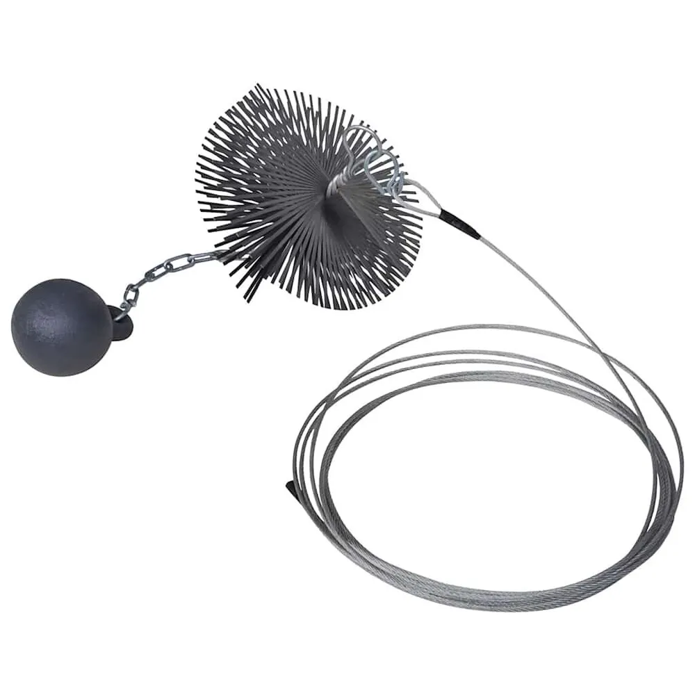 Escova redonda para limpar chaminé diâmetro 15 cm vidaXL