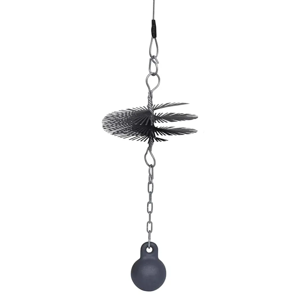 Escova redonda para limpar chaminé diâmetro 15 cm vidaXL