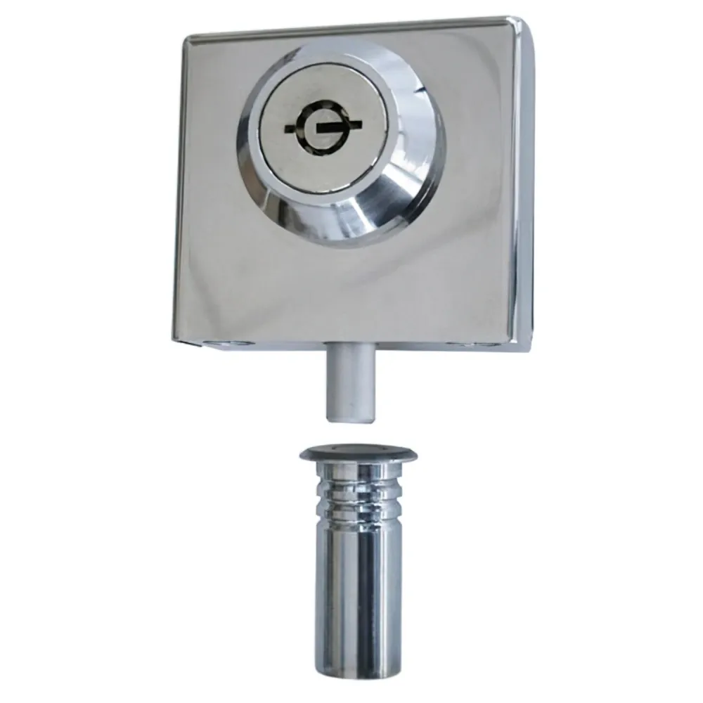 Fechadura para porta de vidro CBM 2005 com chave tubular