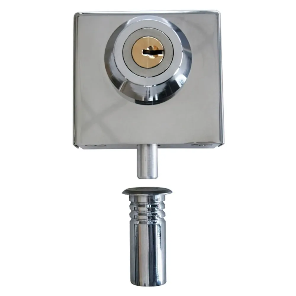 Fechadura de porta de vidro CBM 2006 com chave plana