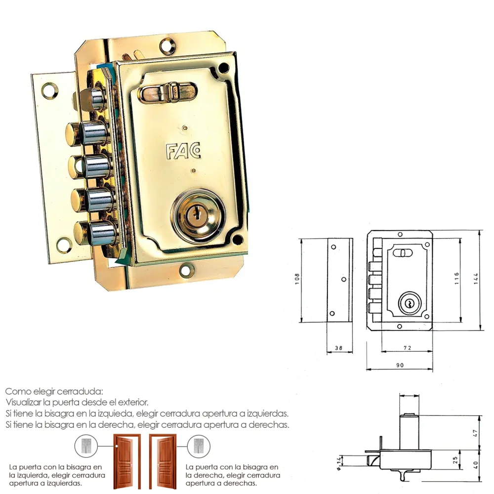Fac S 90 Gold Trava Esquerda