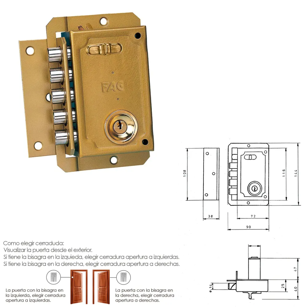 Fac S 90 Lock Pintado Esquerdo