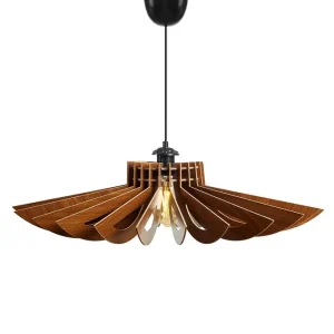 Suspensão Topanga D68cm Madeira escura para Mecânicos