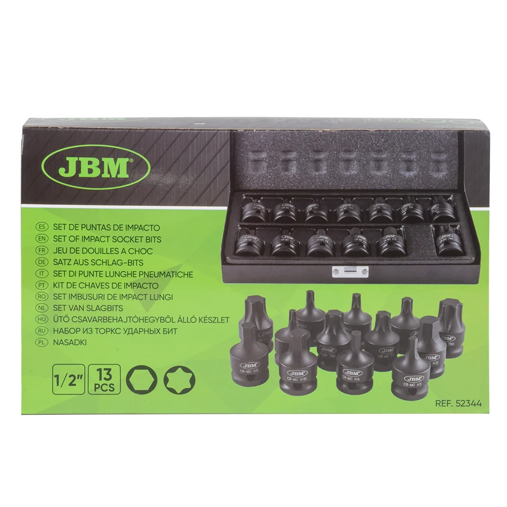 Jogo de 8 soquetes de impacto de 1" - 52348 JBM