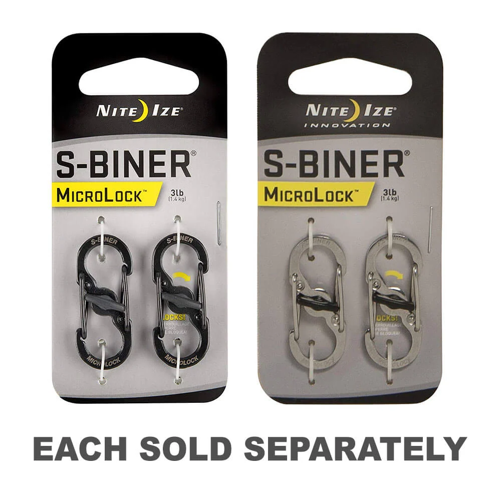 S-Biner Microlock ço inoxidável (2 pacote) Nite Ize