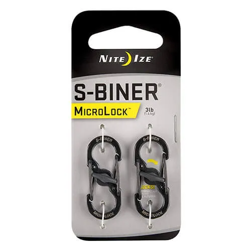 S-Biner Microlock ço inoxidável (2 pacote) Nite Ize
