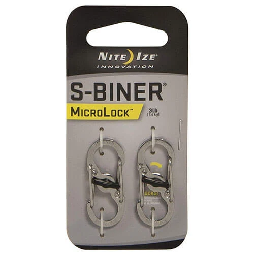 S-Biner Microlock ço inoxidável (2 pacote) Nite Ize