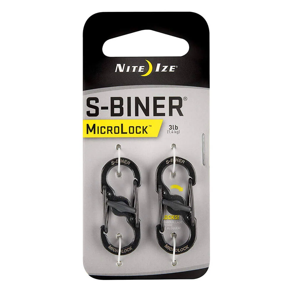 S-Biner Microlock ço inoxidável (2 pacote) Nite Ize