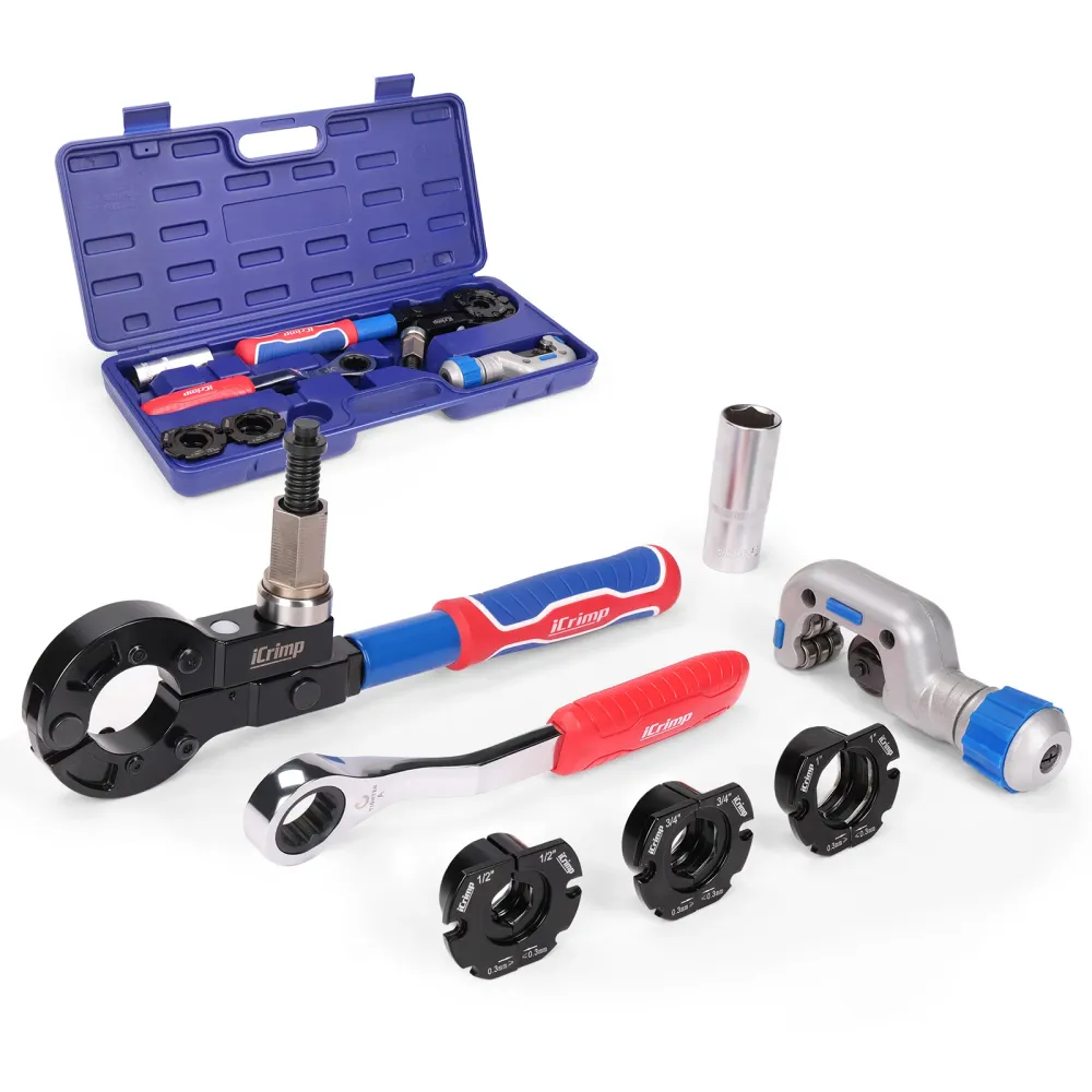 Ferramenta de crimpagem de cobre IWS-1632CF com cortador, ferramenta Propress para tubos de cobre de 1/2", 3/4" e 1", adap...