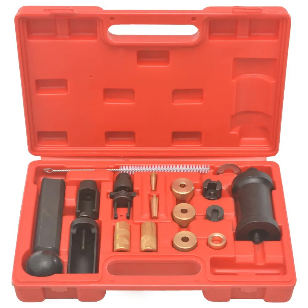 Conj. ferramentas remoção/instalação injetores 18 pcs para VAG VW com Indicador de Gap