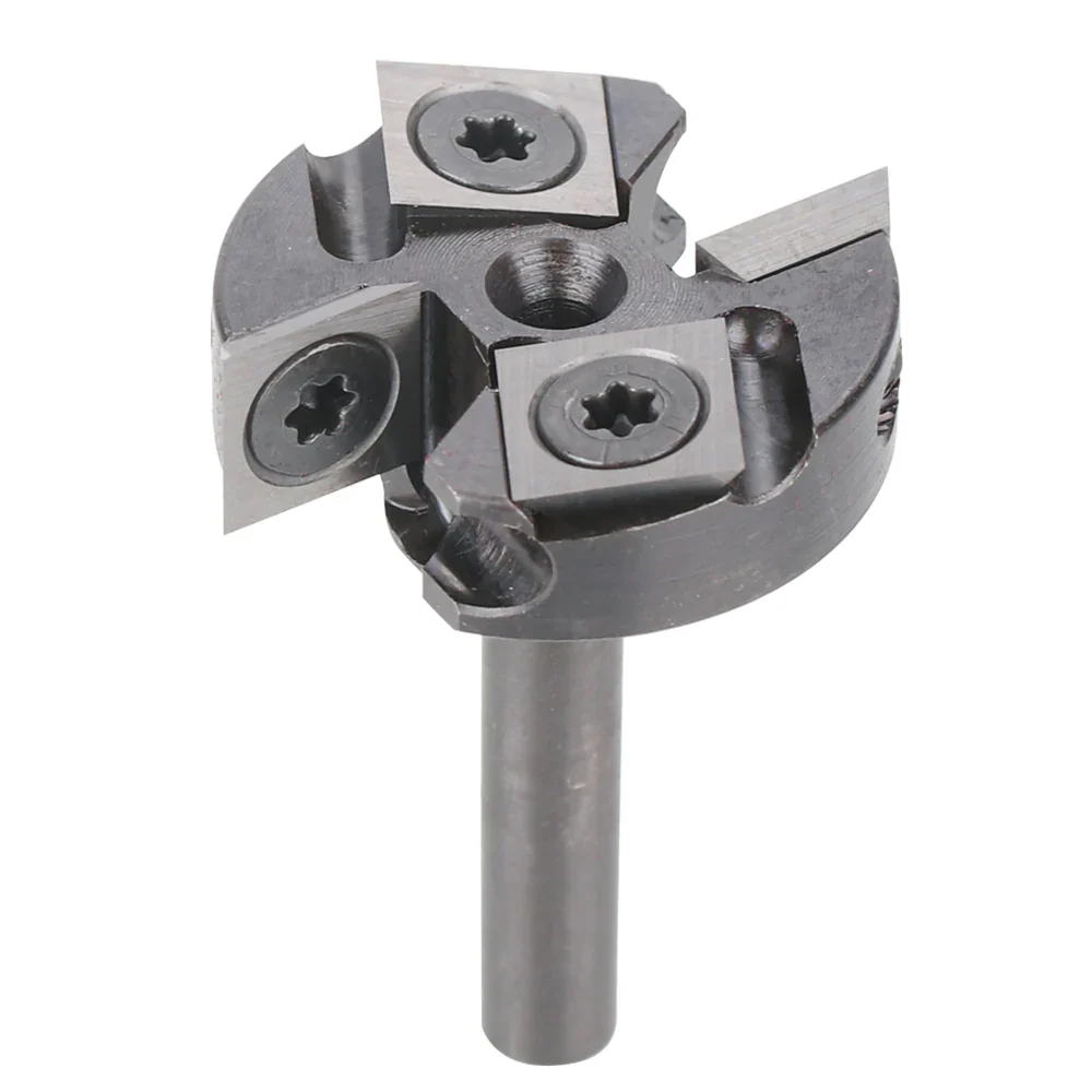 4RBC01A, 1/4" Shank 1-1/4" Cutting Diameter, Spoil Board Surfacing Router Bit, 2+2 Flutes Insert Carbide Slab, Woodworking...