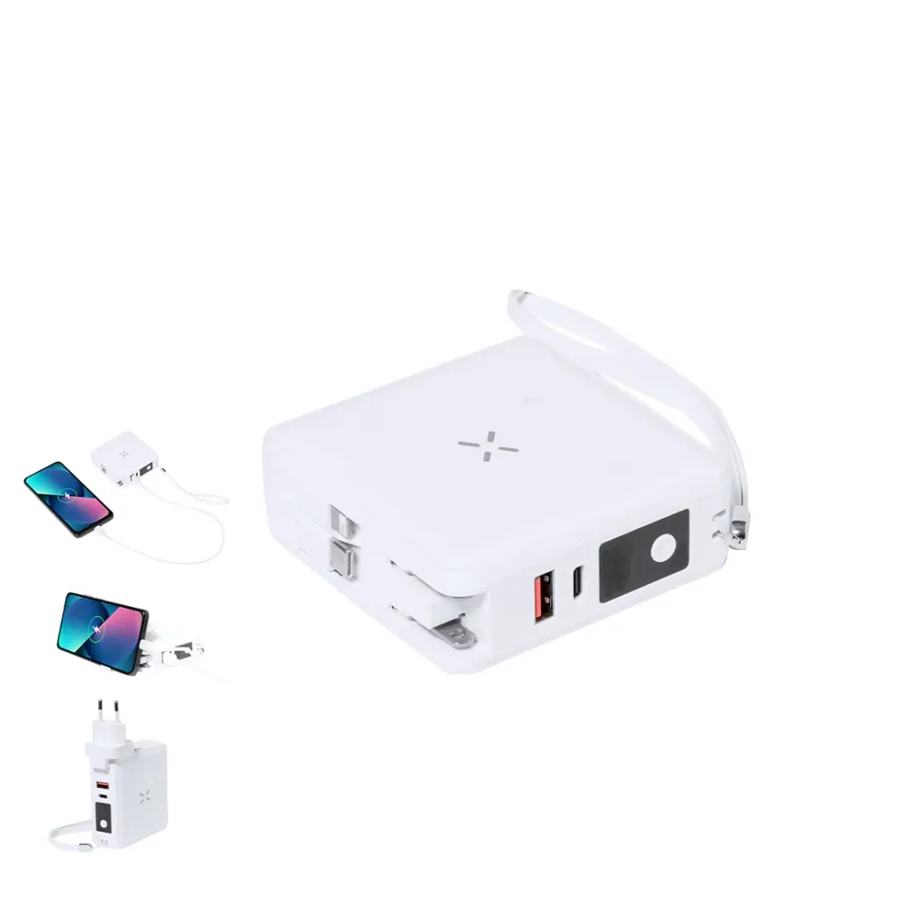 Adaptador de Viagem Multifunções com Powerbank 10.000mAh