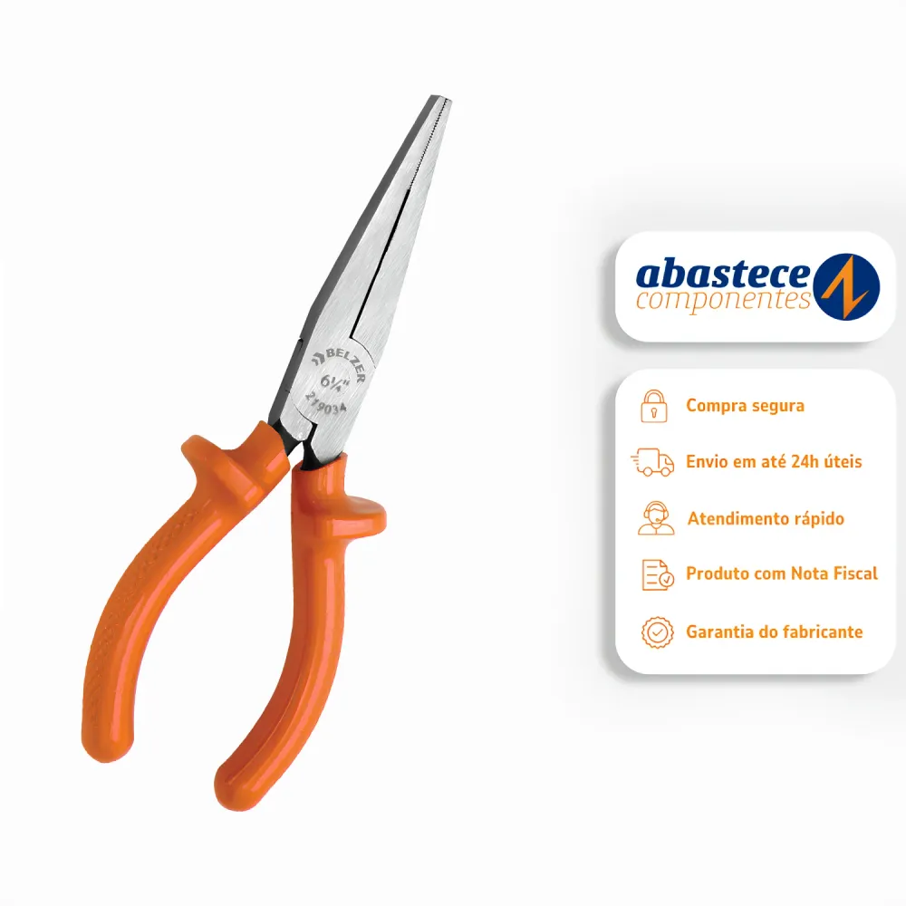 Alicate Bico Chato Longo 6.1/4" 219034B Belzer