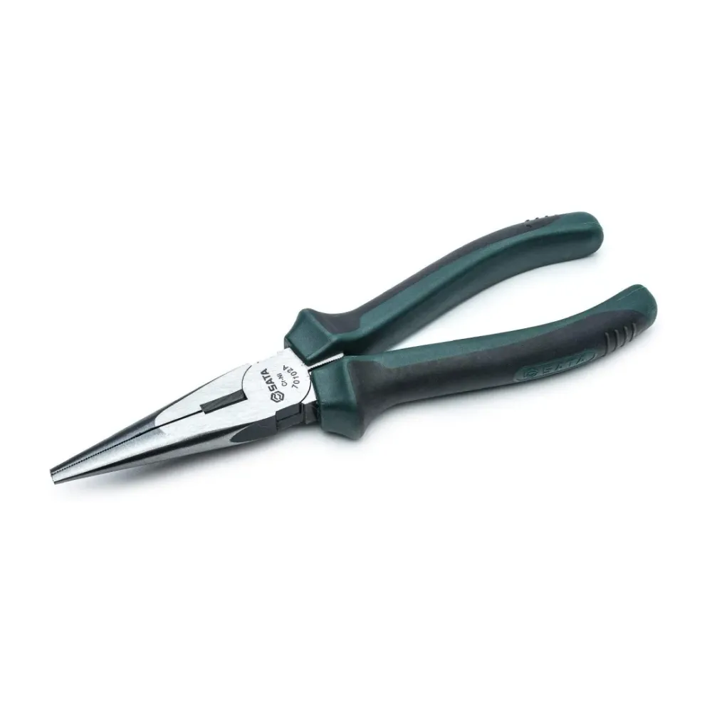 Alicate Bico Meia Cana Longo Isolado 8" Vde St70102ast Sata