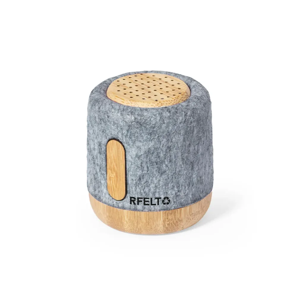 Altifalante Bluetooth Ecológico com Bambu e Fieltro RPET