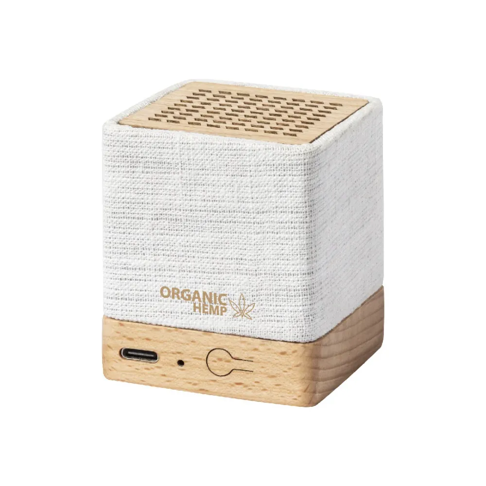 Altifalante Bluetooth Ecológico Dorkin em Cânhamo e Madeira
