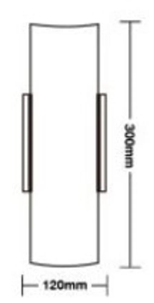 Arandela Embau 30cm Vidro Fosco 1xe27