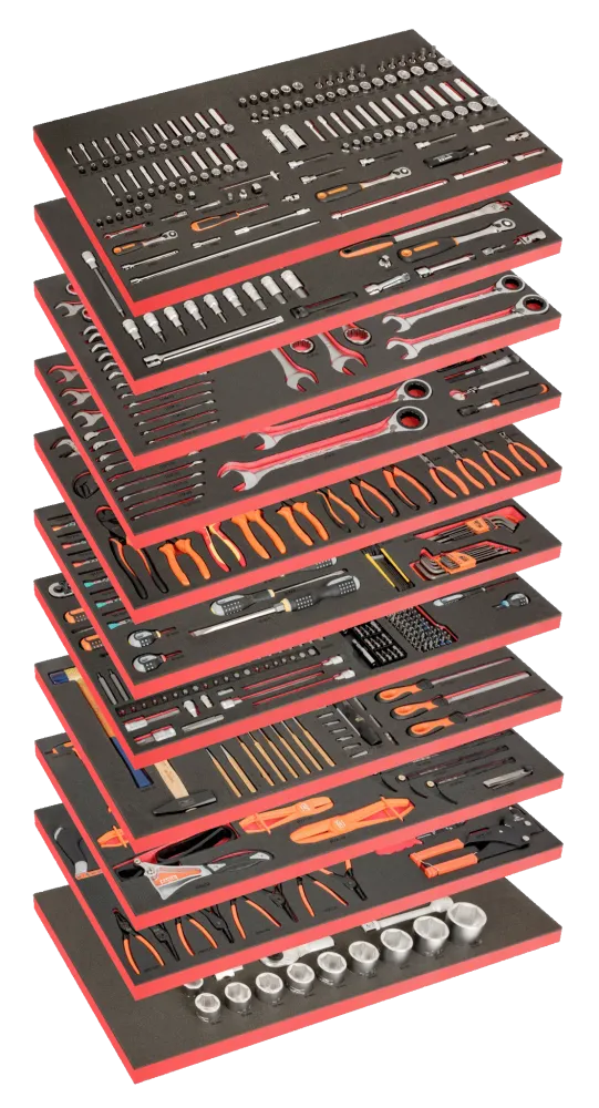 Assortimento utensili multiuso carrello per utensili, 758 pezzi MONSTER BAHCO