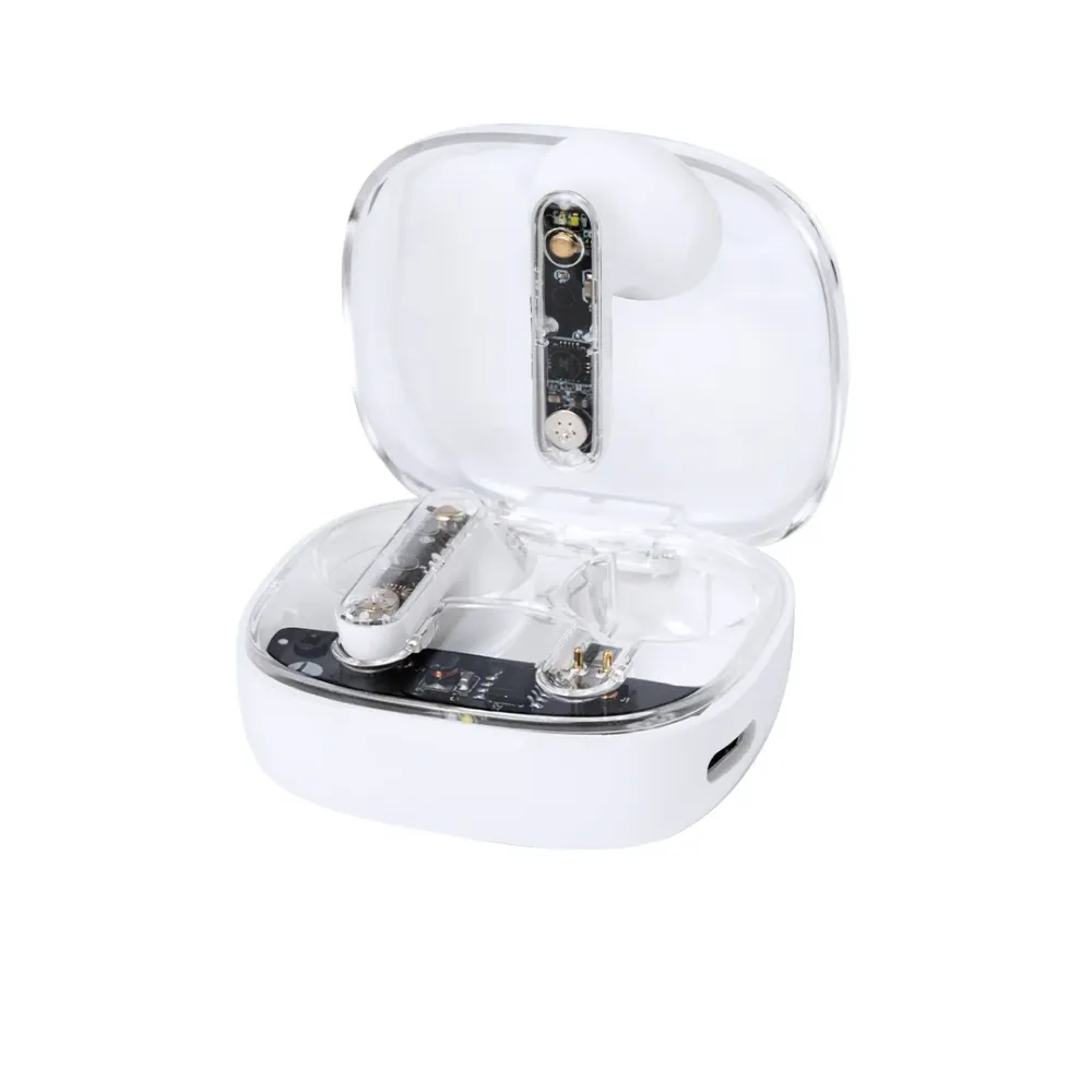 Auriculares Bluetooth 5.3 Transparente com Controlo Tátil