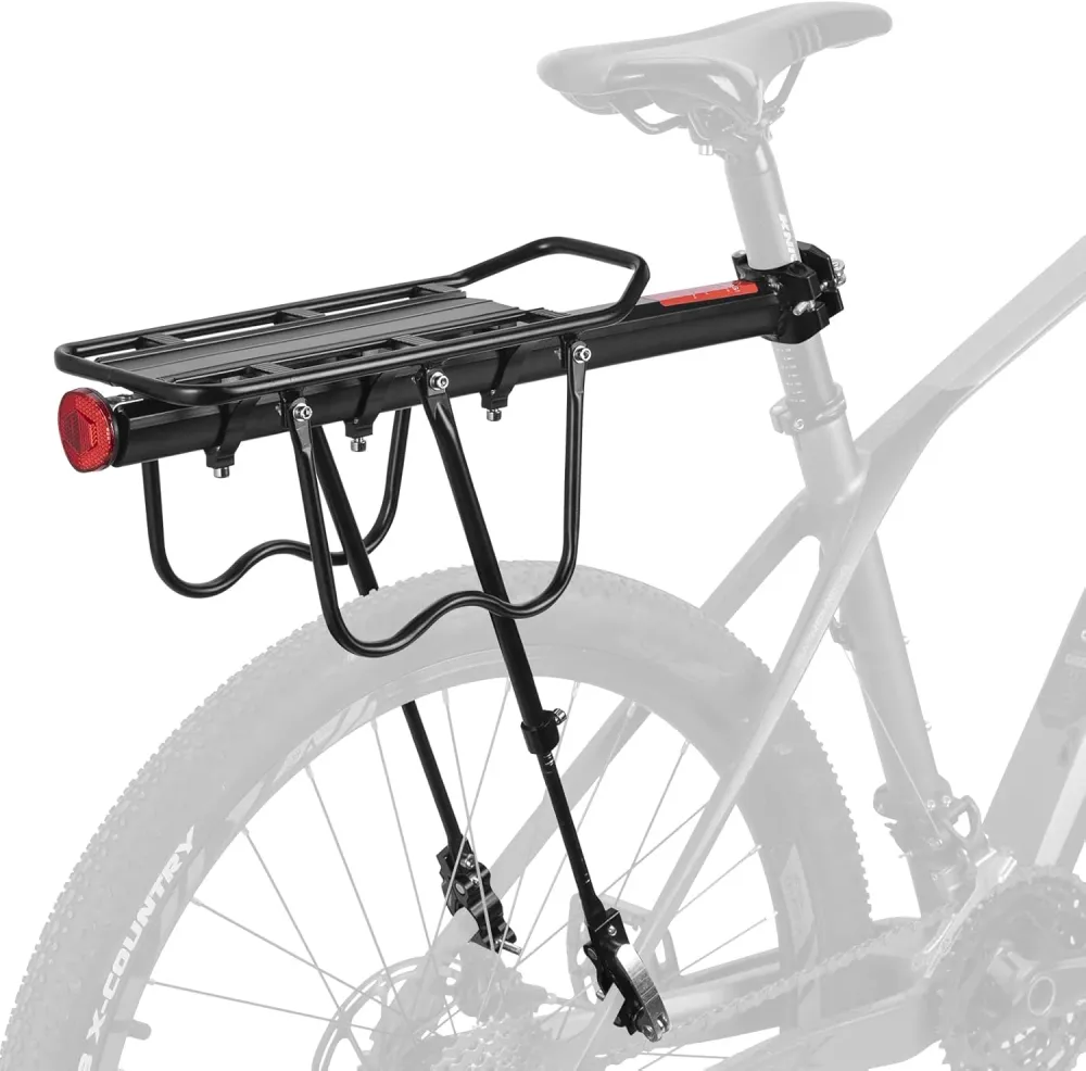 Bagageira traseira para bicicleta com fixação rápida
