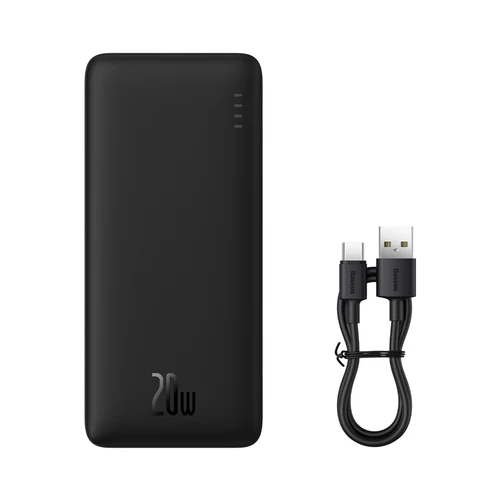 Baseus Airpow 20W 10000mAh Power Bank + cabo USB-/USB-C - Preto