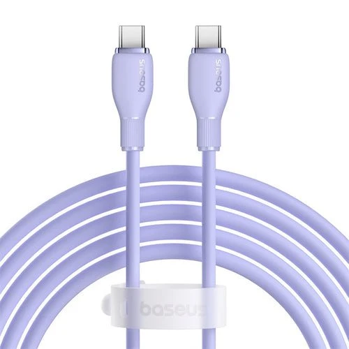 Baseus Pudding 100W USB-C - Cabo USB-C 2m - Violeta