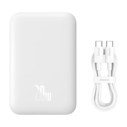 Bateria externa Baseus Magnetic Mini Air PPCXM06A 6000 mAh 20 W USB-C - Branca