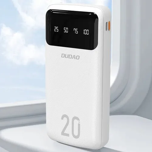 Bateria externa Dudao 20000 mAh, 3 cabos integrados (K6Pro +).