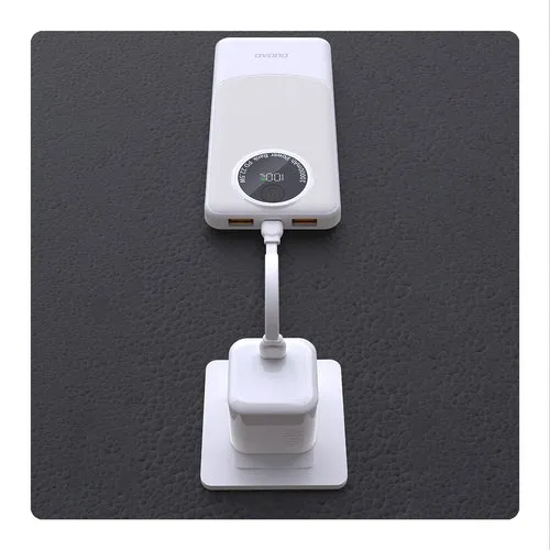 Bateria externa Dudao K12Pro 22,5W 20000mAh USB-, USB-C - branca.