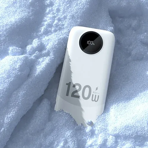 Bateria externa Dudao K13 10 000 mAh, cabo integrado - Branco