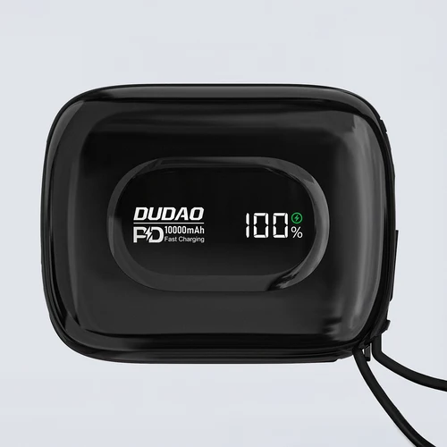 Bateria externa Dudao K32 10000 mAh, USB-C/Lightning - Preto.