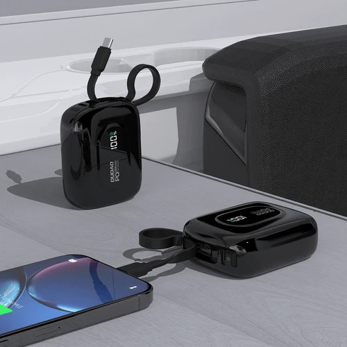 Bateria externa Dudao K32 10000 mAh, USB-C/Lightning - Preto.