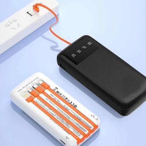Bateria externa Dudao K6Pro 10000mAh 3-em-1, branca (K6Pro-branca)