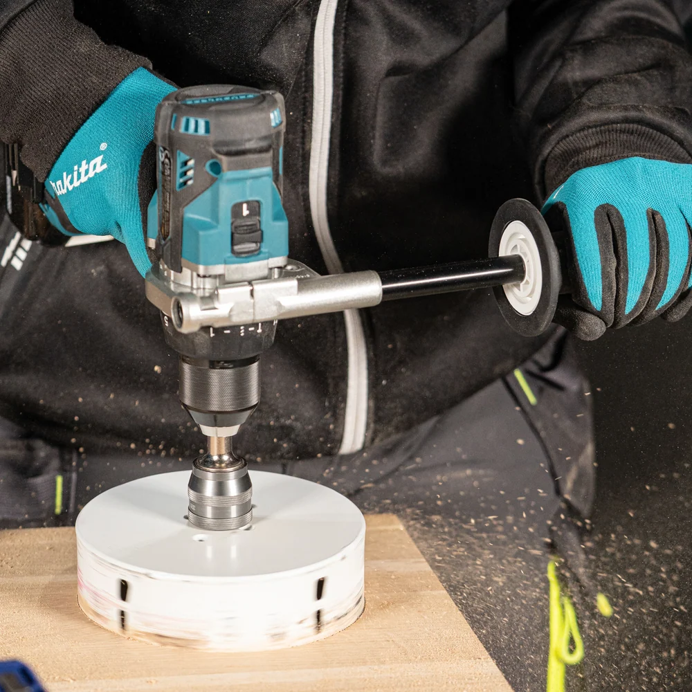 Berbequim/Aparafusador Combinado Makita DHP493RTJ 18V LXT com 2 Baterias de 5Ah + Carregador + Mala de Transporte