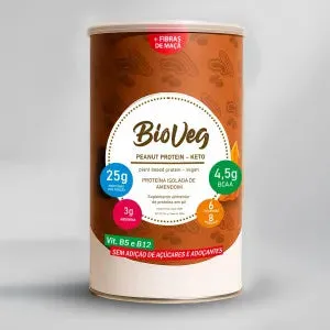 BioVeg Chocolate - Proteína Vegana de Amendoim: Nutrição Completa - 500g
