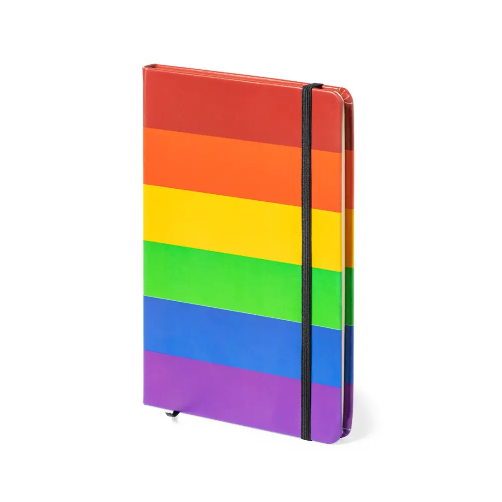 Bloc de Notas Rainbow Multicolor com Capa em Polipiel