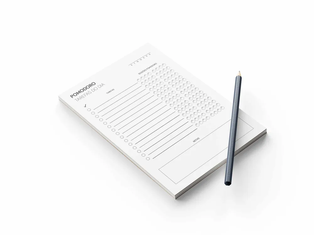 Bloco Método Pomodoro para Concentração Destacável 90Fls 75g