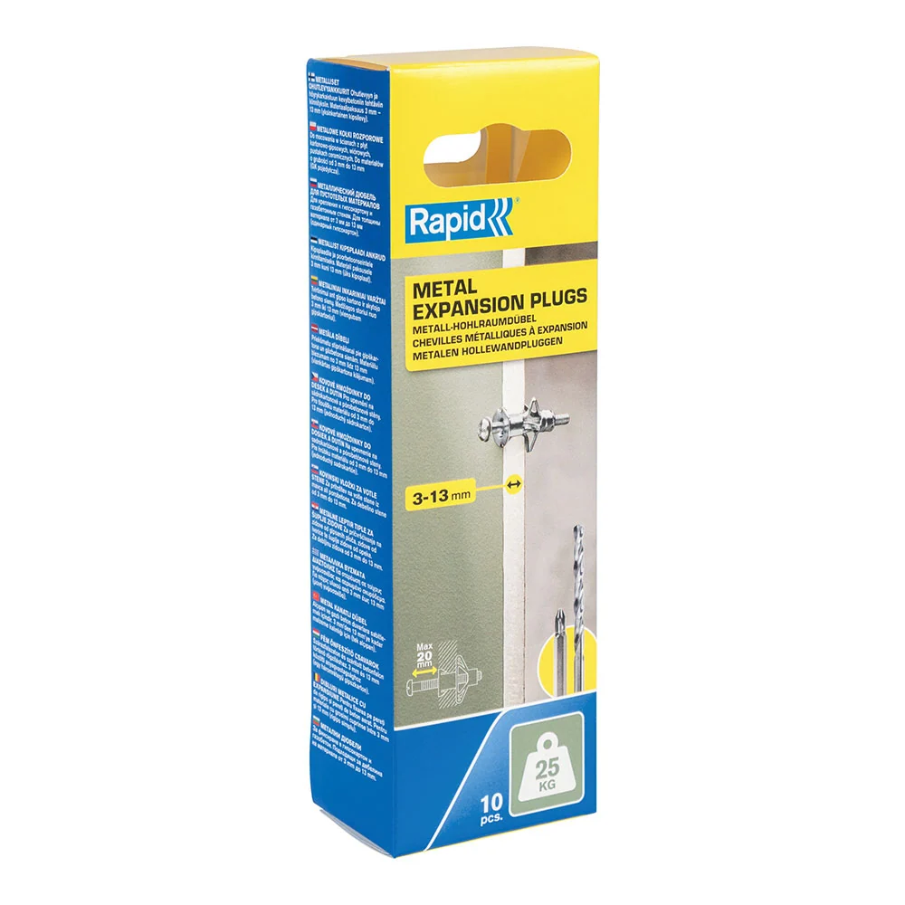BLÍSTER 10 UNIDADES BUCHA DE EXPANSÃO METÁLICA Ø8X32 PARAFUSO M4X