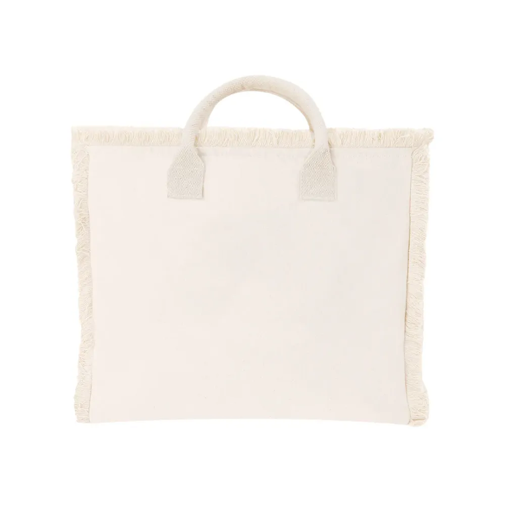 Bolsa com Franjas em Algodão Resistente e Fecho Seguro