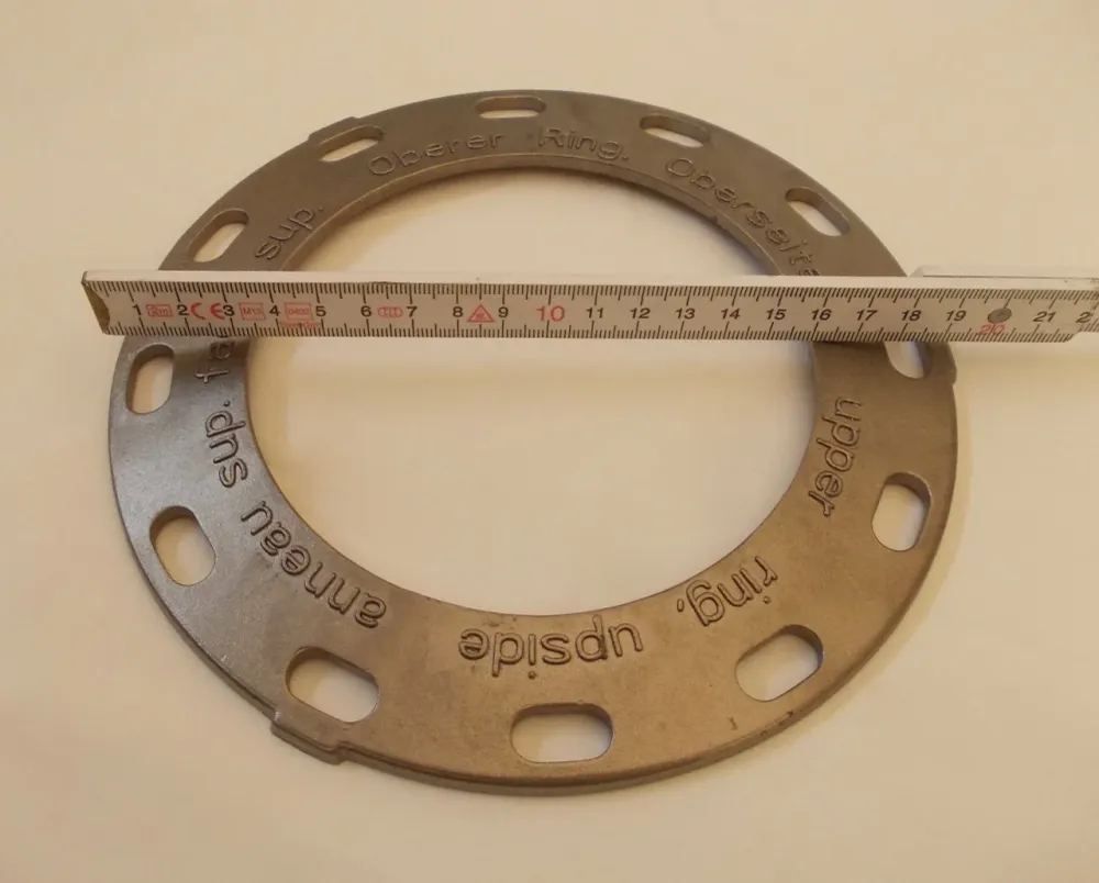 BRENERRING 195/125 mm de óleo superior de óleo de óleo inserir fundição de ço