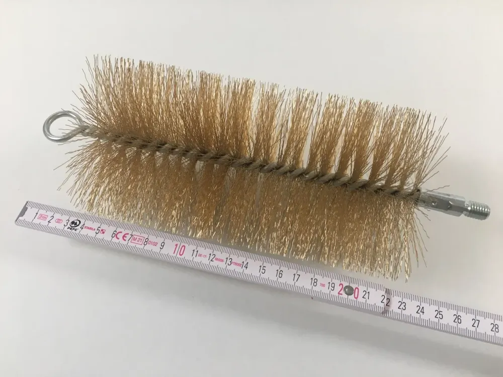 Cabeç de escova de 100 mm de tubo -escova de ço com fio externo M10