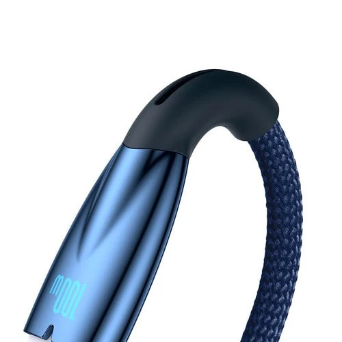 Cabo Baseus Glimmer USB-/USB-C 100W, 1m, azul