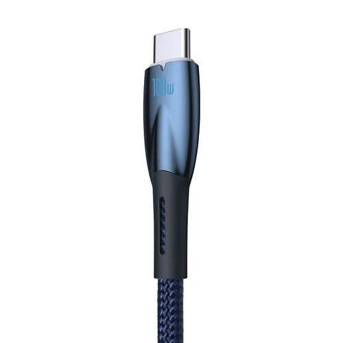 Cabo Baseus Glimmer USB-/USB-C 100W, 1m, azul