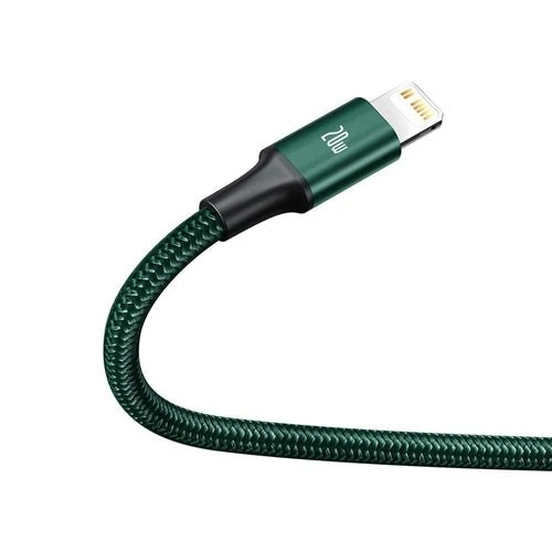 Cabo Baseus Rapid 3 em 1 USB-C/Lightning/micro USB 20W PD 1,5m - verde