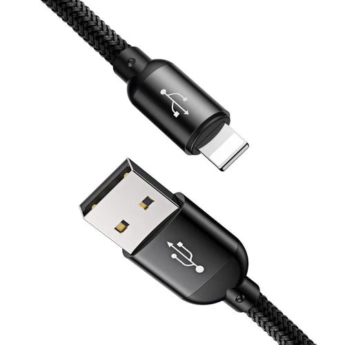Cabo Baseus 3 em 1 USB-, 0,3 m, preto (micro USB, Lightning, USB-C)