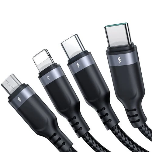 Cabo Joyroom S-A18 4-em-1 USB- para vários, 1,2 m - preto