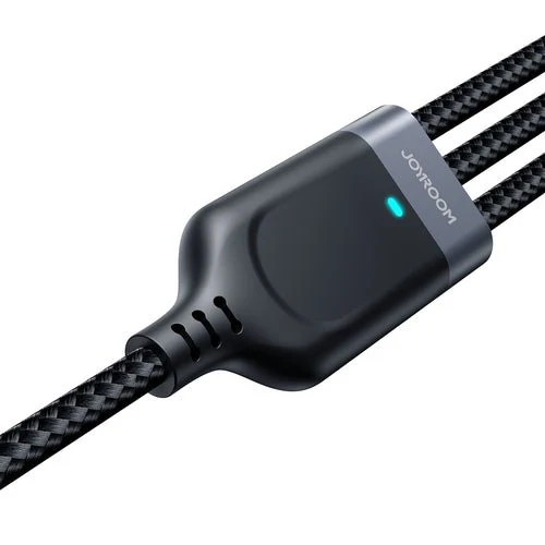 Cabo Joyroom S-A18 3 em 1 USB-/Lightning/USB-C/micro USB 0,3m - preto