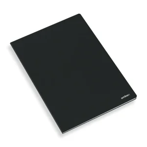Caderno Ambar A5 Capa Preta Pautado 80f